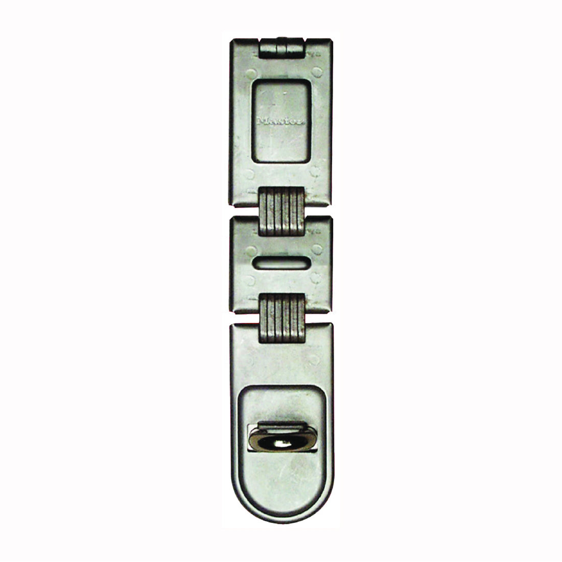 Master Lock 722DPF Latching Hasp, 7-3/4 in L, 11/16 in W, Steel, Zinc, 7/16 in Dia Shackle
