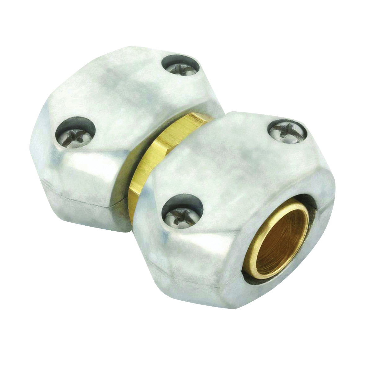 Gilmour 801124-1001 Heavy-Duty Clamp Hose Mender, 5/8 x 3/4 in, Male, Zinc