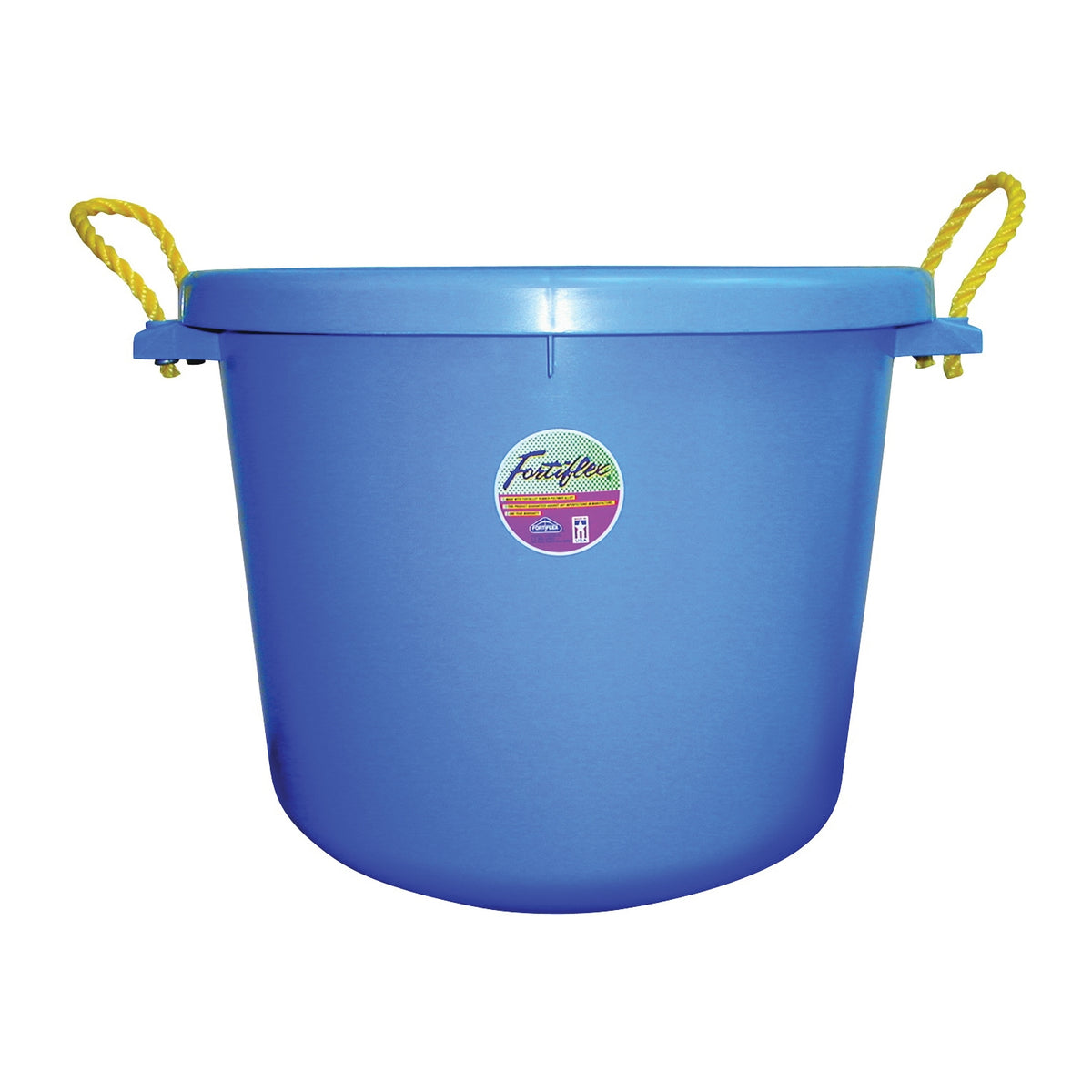 FORTEX-FORTIFLEX MB-70BL Barn Bucket, 70 qt Volume, Polyethylene/Rubber, Blue