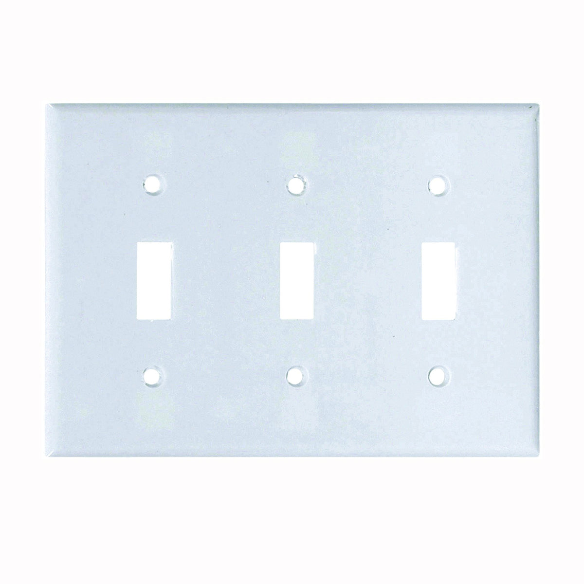 Eaton Wiring Devices 2141W-BOX Wallplate, 4-1/2 in L, 6-3/8 in W, 3 -Gang, Thermoset, White, High-Gloss