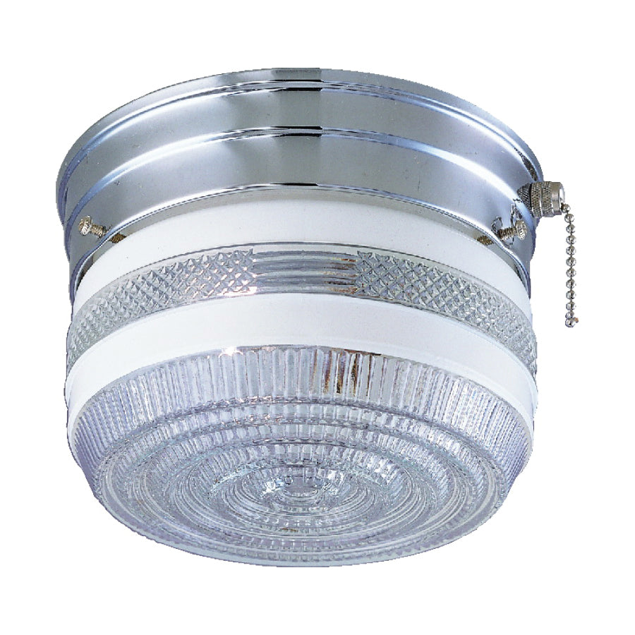 Boston Harbor F13CH01SW-6859CL3 Single Light Ceiling Fixture With Pull Chain, 120 V, 60 W, 1-Lamp, A19 or CFL Lamp