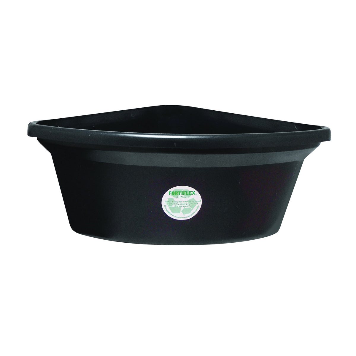 FORTEX-FORTIFLEX CF24BX Corner Feeder, 24 qt Volume, Rubber Polymer, Black
