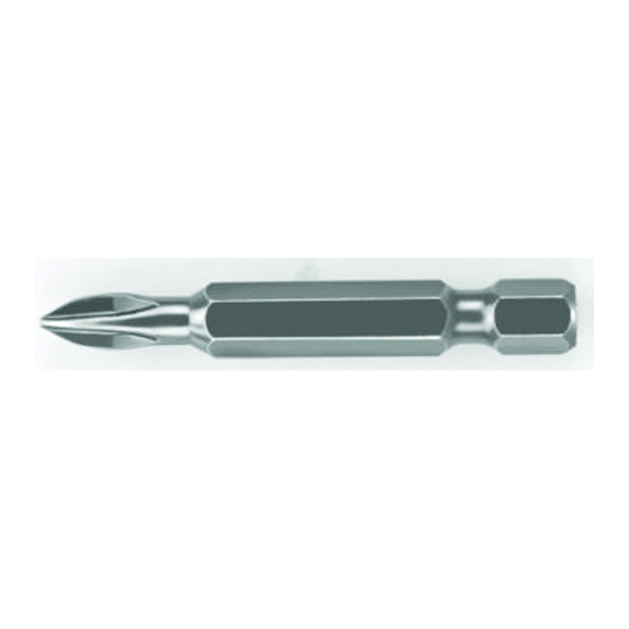 IRWIN 93003ZR Power Bit, #1 Drive, Phillips Drive, 1/4 in Shank, Hex Shank, 2 in L, High-Grade S2 Tool Steel
