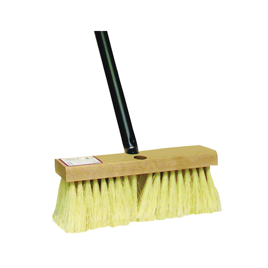 DQB 11962 Roof Brush, Hardwood Head, 10 in Brush, Tampico Bristle, Wood Handle