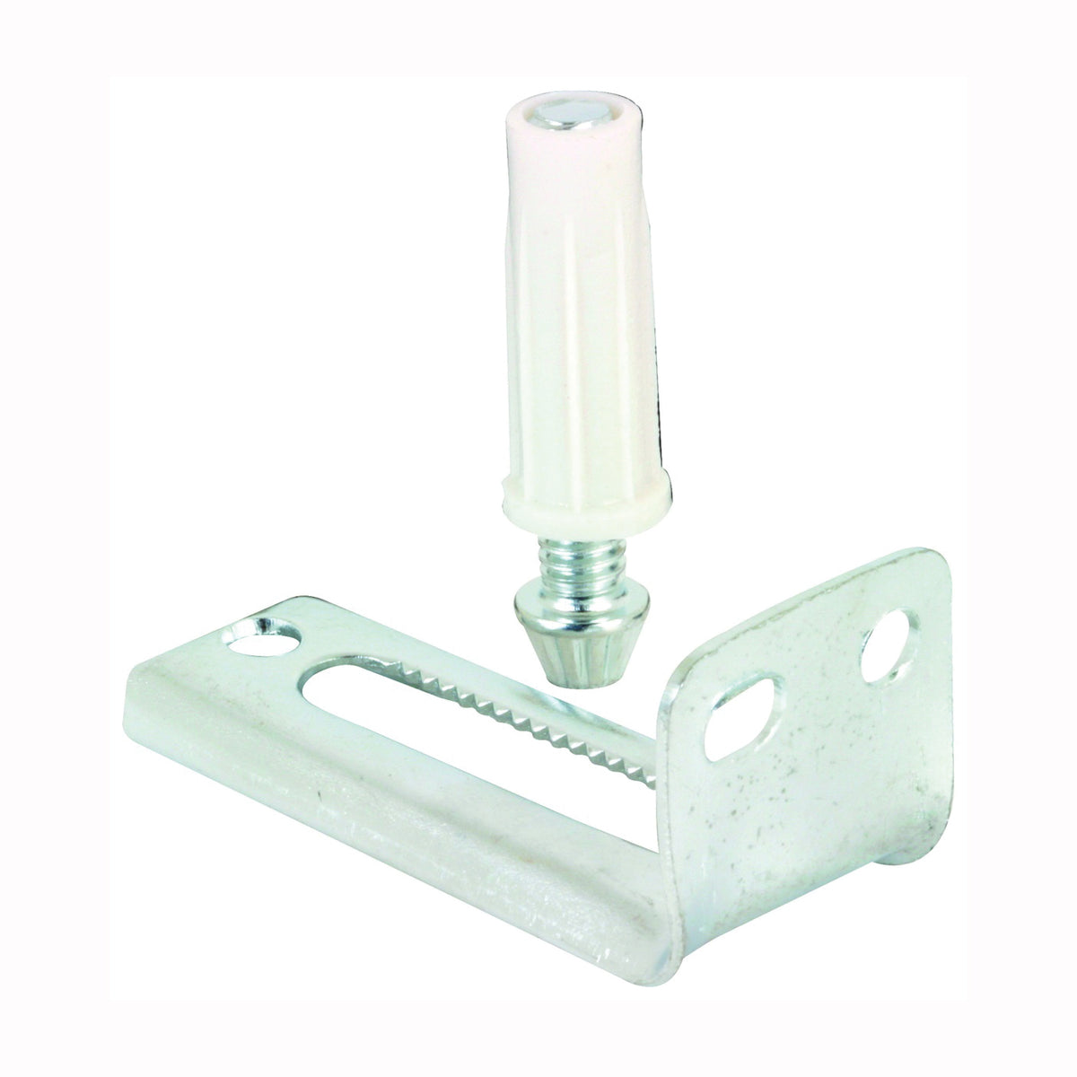 Prime-Line N 6992 Adjustable Pivot Bracket and Pin Kit, Plastic/Steel, Floor Mounting