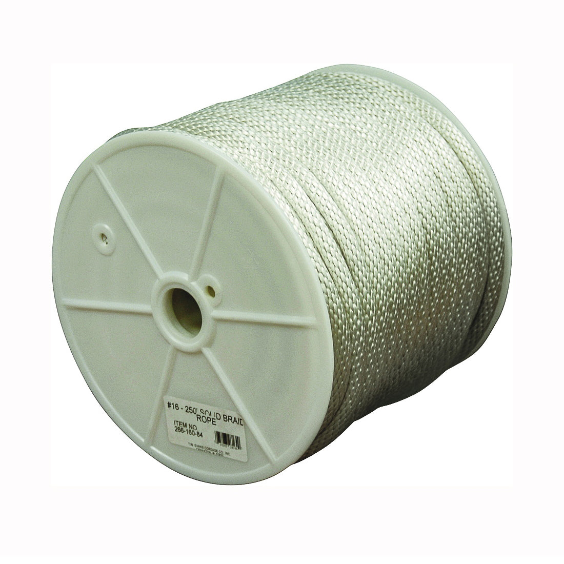 Wellington 10186 Rope, 1/2 in Dia, 250 ft L, 270 lb Working Load, Nylon, White