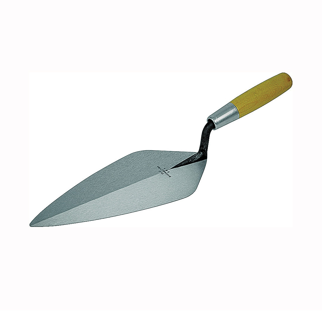 Marshalltown 33 12 Brick Trowel, 12 in L Blade, 5-1/4 in W Blade, Steel Blade, Wood Handle