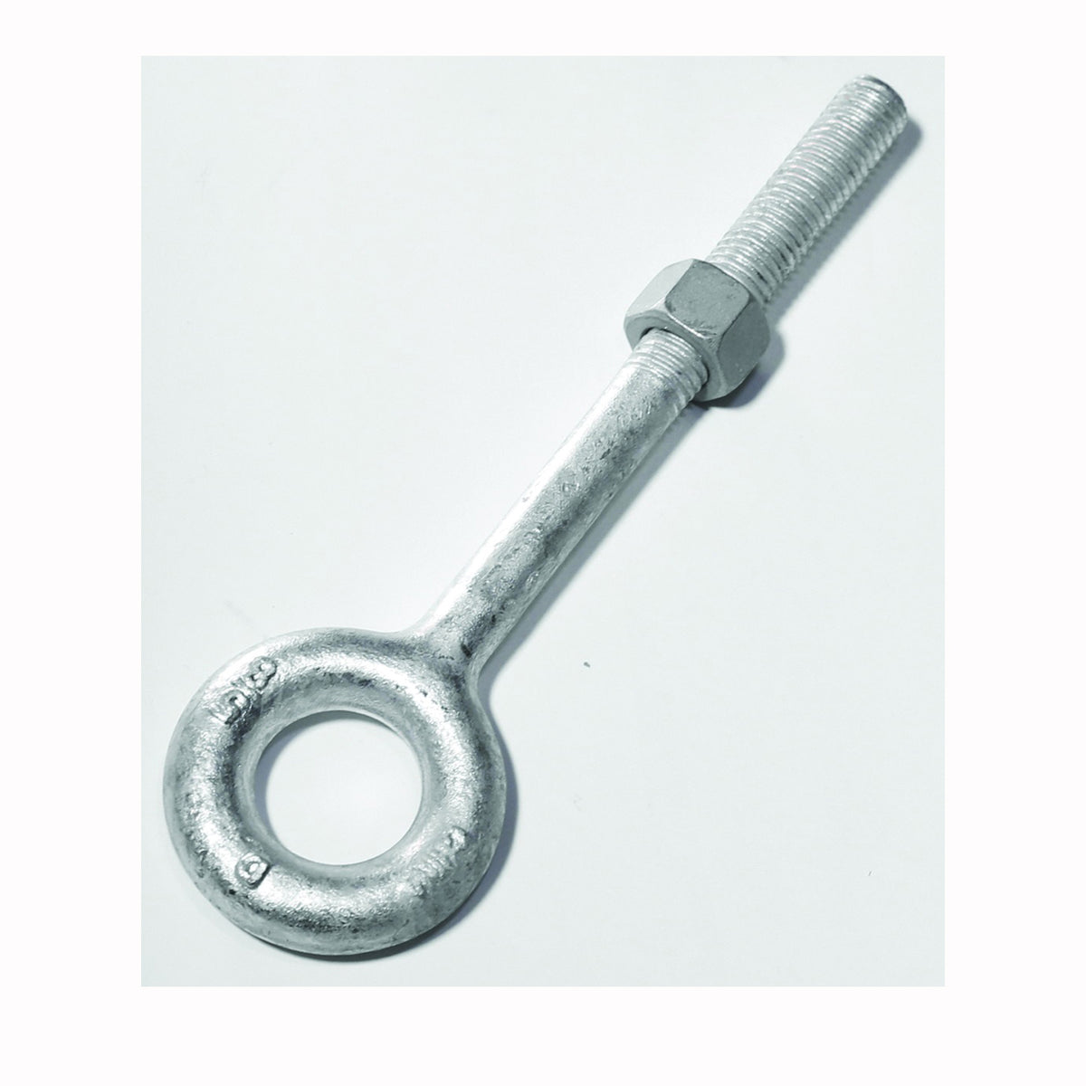 BARON 24-5/8X4 Eye Bolt, 5/8 in Thread, 2 in L Thread, 1-1/4 in ID x 2-1/2 in OD Dia Eye, 4 in L Shank, Galvanized Steel