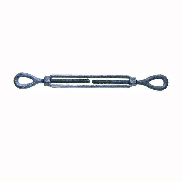 BARON 15-3/8X6 Turnbuckle, 1200 lb Working Load, 3/8 in Thread, Eye, Eye, 6 in L Take-Up, Galvanized Steel