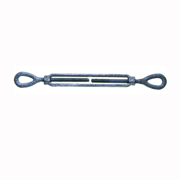 BARON 15-3/4X9 Turnbuckle, 5200 lb Working Load, 3/4 in Thread, Eye, Eye, 9 in L Take-Up, Galvanized Steel