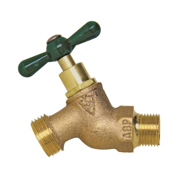 arrowhead 251BCLD Hose Bibb, 1/2 x 3/4 in Connection, MIP x Hose, 8 to 9 gpm, 125 psi Pressure, Brass Body, Rough