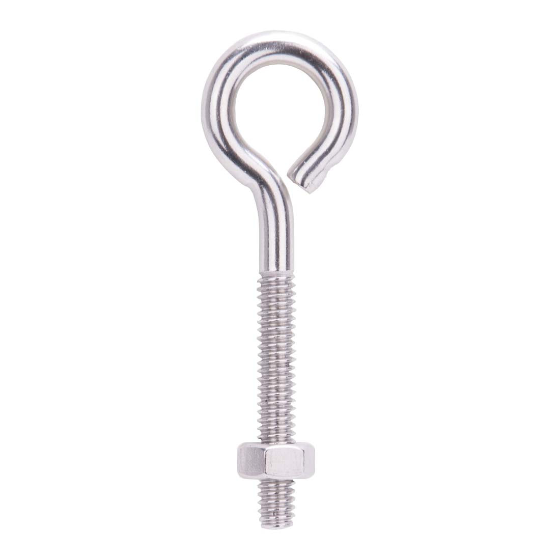 ProSource LR294 Eye Bolt, 6.2 mm Thread, Machine Thread, 1-1/2 in L Thread, 1 in Dia Eye, 196 lb Working Load