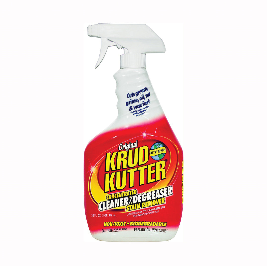 KRUD KUTTER KK326 Cleaner and Degreaser and Stain Remover, 32 oz Spray Dispenser, Liquid, Mild