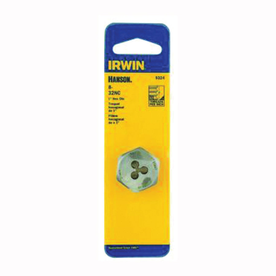 IRWIN 9324 Machine Screw Die, #8-32 Thread, NC Thread, Right Hand Thread, HCS