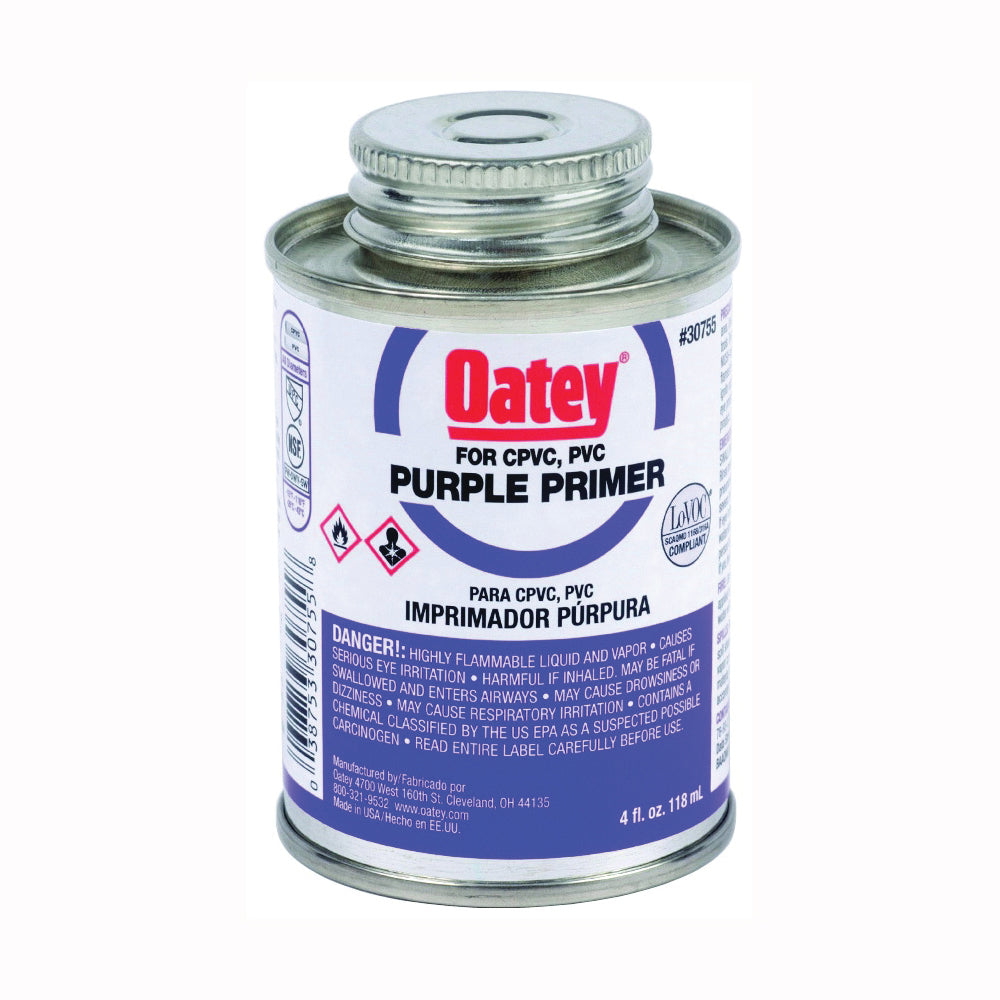 Oatey 30755 Primer, Liquid, Purple, 4 oz Can