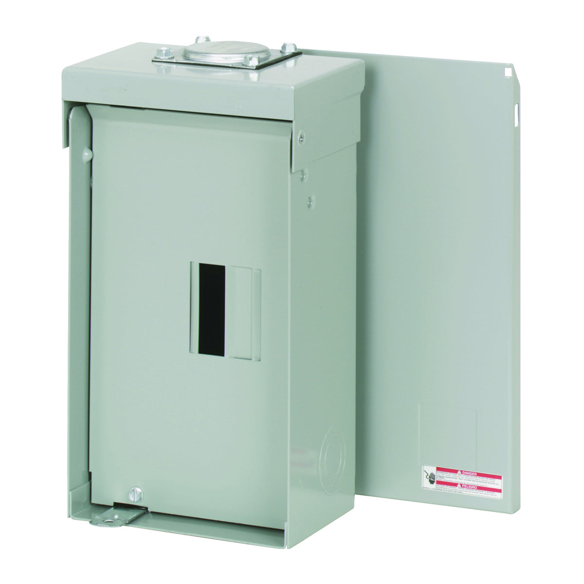 Cutler-Hammer BR BR24L125RP Load Center, 125 A, 2 -Space, 4 -Circuit, Main Lug, NEMA 3R Enclosure, Light Gray