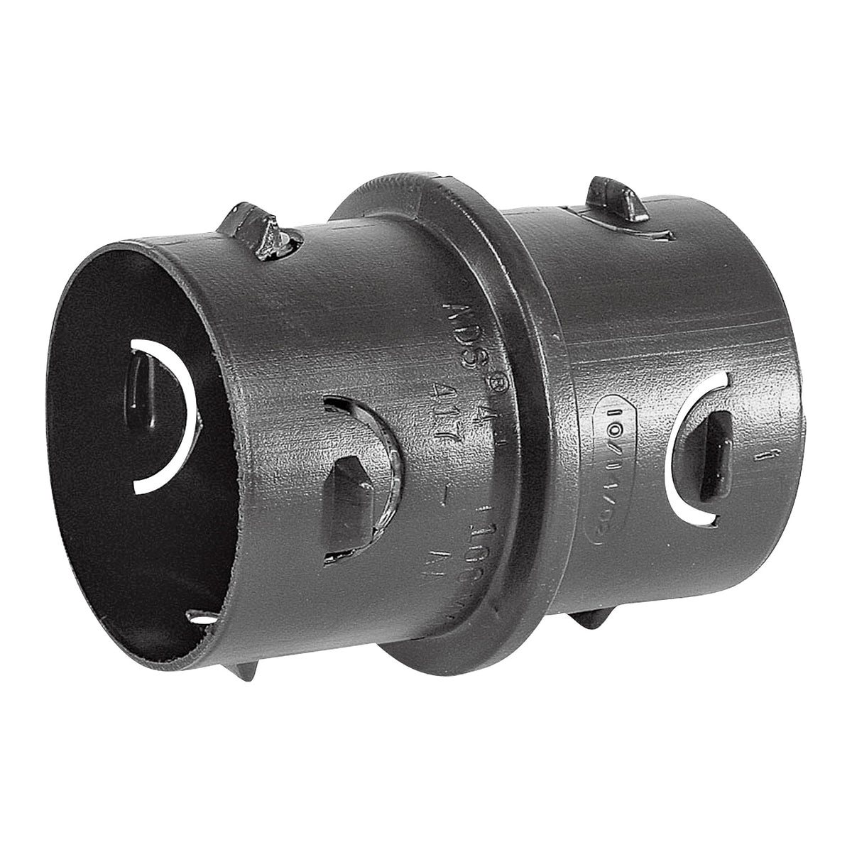 ADS 0417AA Pipe Coupling, 4 in, Barb x Slip-Joint, Polyethylene, Black