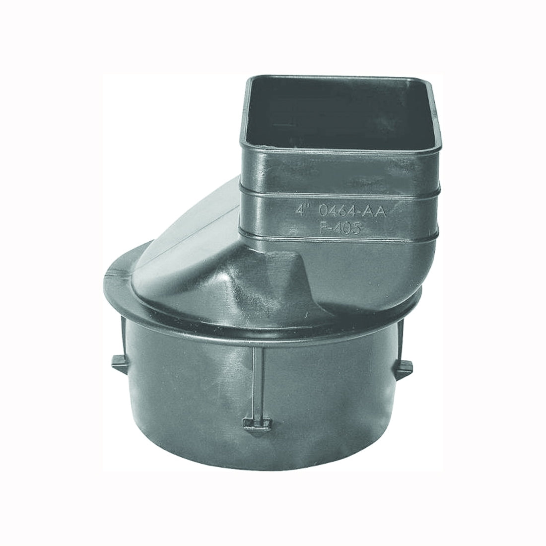 ADS 0465AA Downspout Adapter, Polyethylene, Black