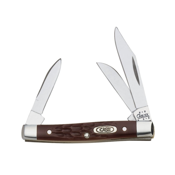 CASE 00081 Folding Pocket Knife, 2 in Clip, 1-1/2 in Sheep Foot, 1.49 in Pen L Blade, Stainless Steel Blade, 3-Blade