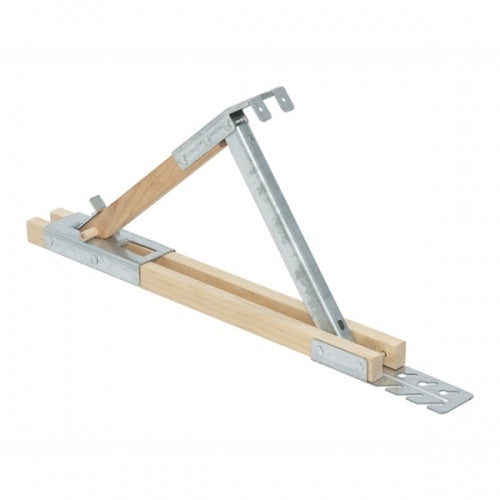 Qualcraft 2510 Roof Bracket, Adjustable, Maple Hardwood/Steel, Galvanized