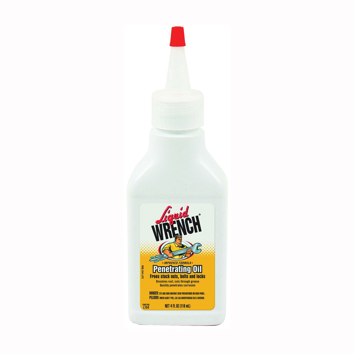 Liquid WRENCH L104 Penetrating Oil, 4 oz Bottle, Opaque Liquid