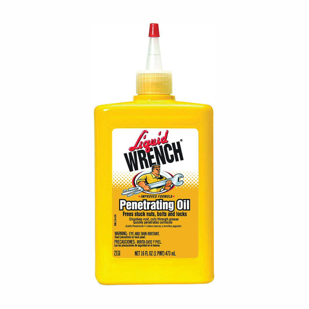 Liquid WRENCH L116 Penetrating Oil, 16 oz Bottle, Opaque Liquid