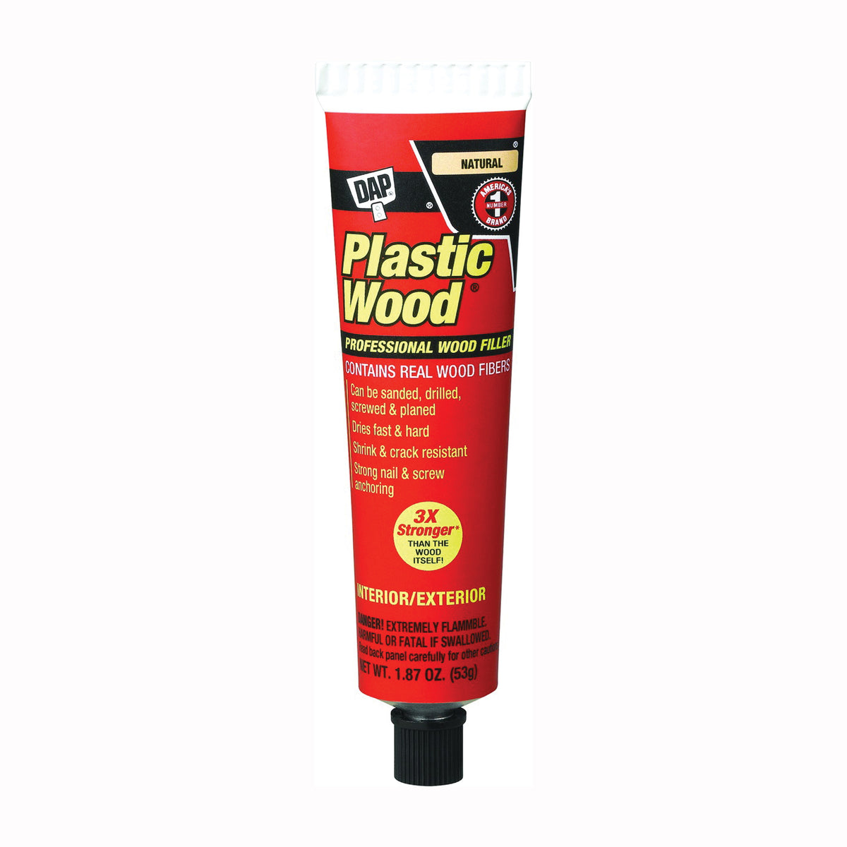 DAP Plastic Wood 21500 Wood Filler, Paste, Strong Solvent, Natural, 1.87 oz