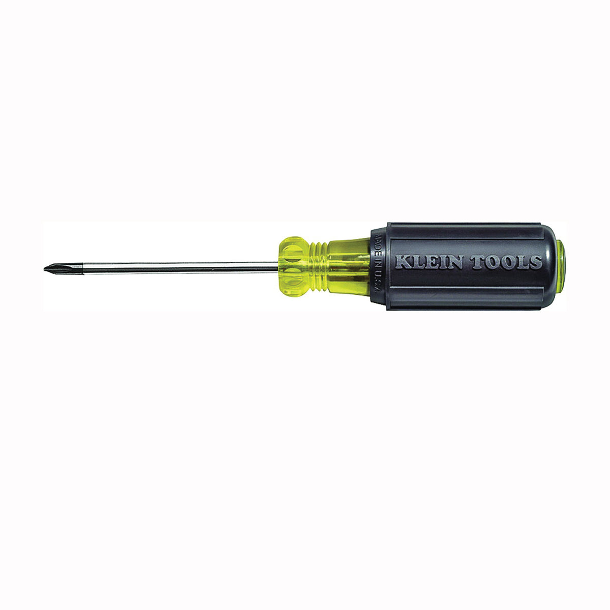 KLEIN TOOLS 603-4 Screwdriver, #2 Drive, Phillips Drive, 8-1/4 in OAL, 4 in L Shank, Acetate Handle, Cushion-Grip Handle