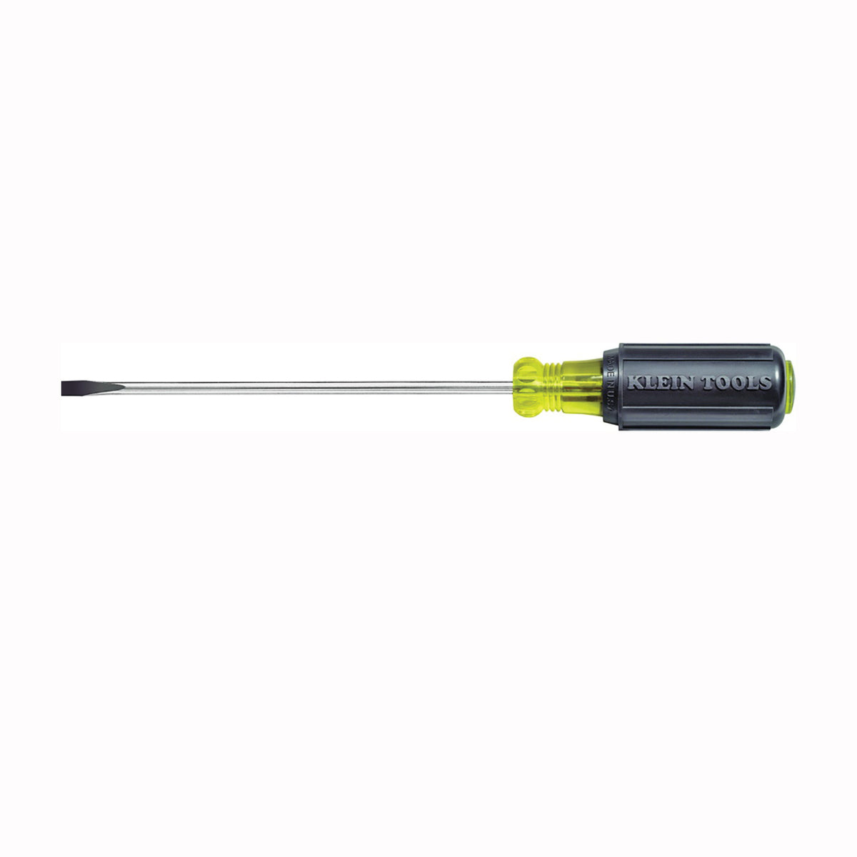 KLEIN TOOLS 601-8 Screwdriver, 3/16 in Drive, Cabinet Drive, 11-3/4 in OAL, 8 in L Shank, Rubber Handle