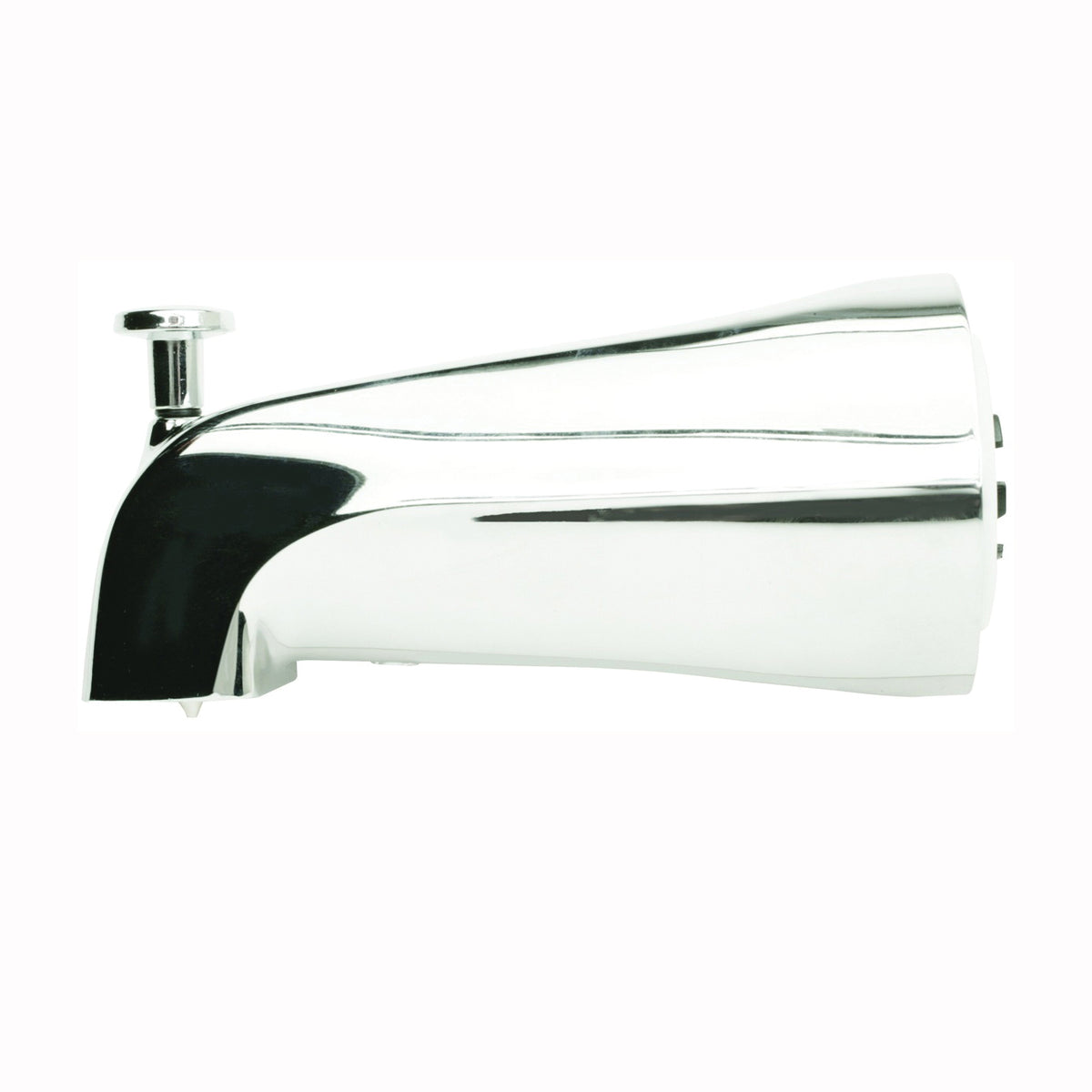 Plumb Pak PP825-37 Bathtub Spout with Diverter, 3/4 in Connection, IPS, Zinc, Chrome Plated