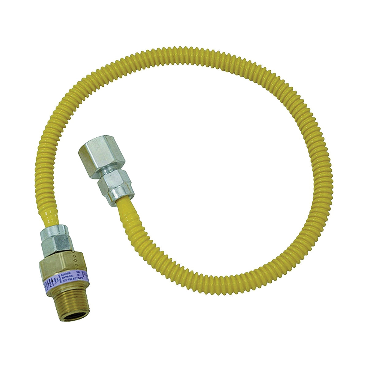 BrassCraft ProCoat Series CSSL54-30 Gas Connector, 1/2 x 1/2 in, Stainless Steel, 30 in L