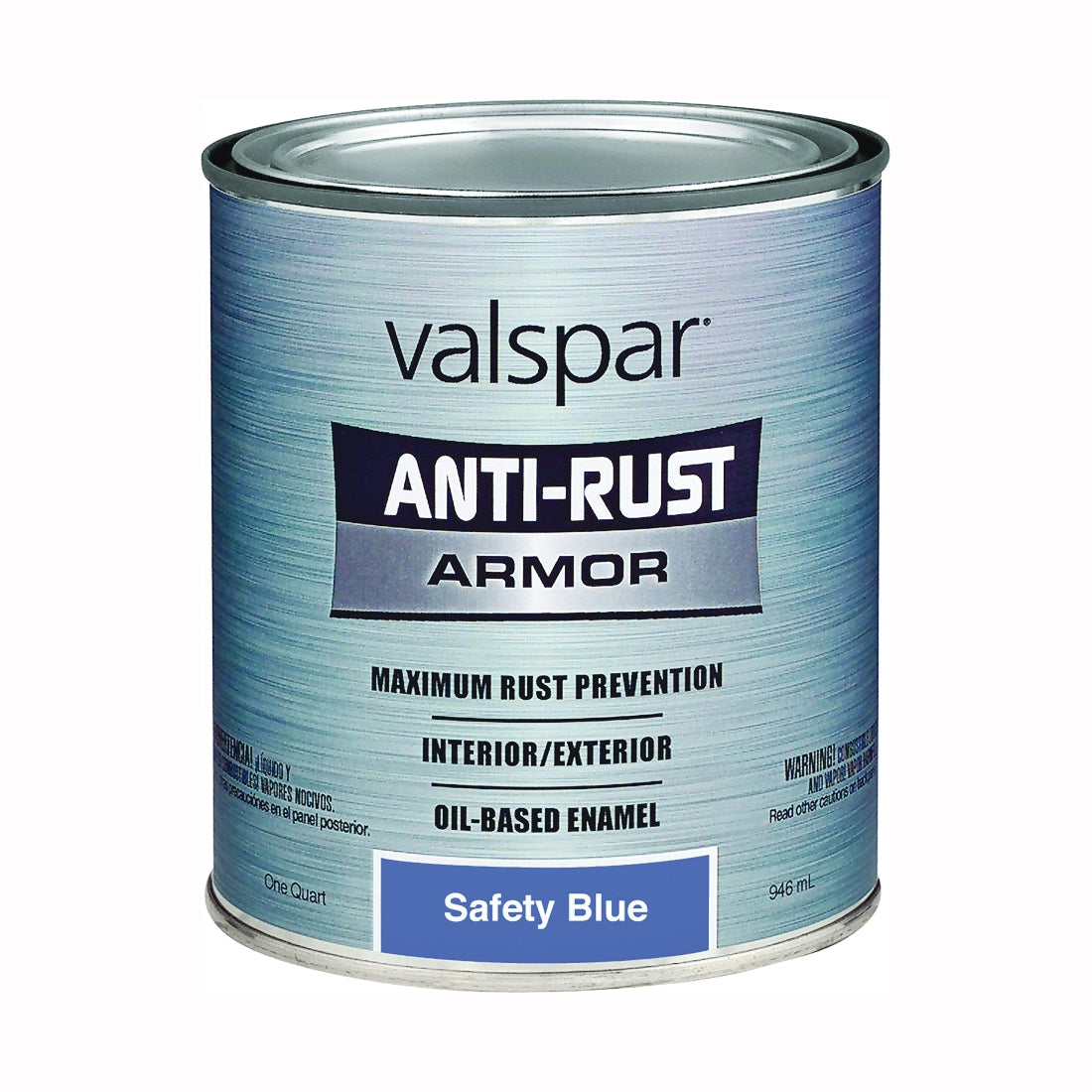 Valspar 21800 Series 044.0021859.005 Enamel, Gloss, Safety Blue, 1 qt, Can