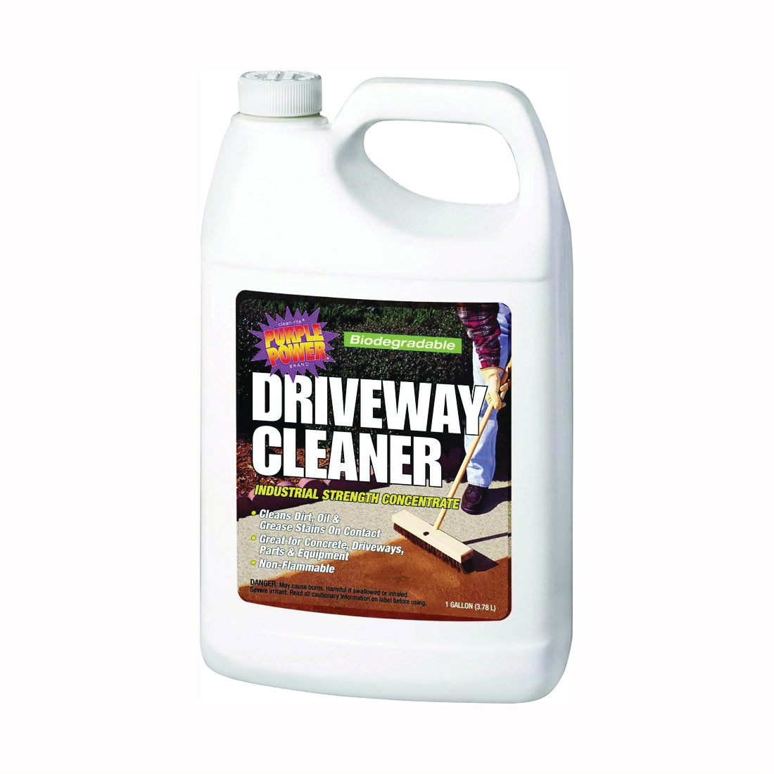 Purple Power 3520/9720P Concrete Cleaner, Liquid, Clear Yellow, 1 gal, Can