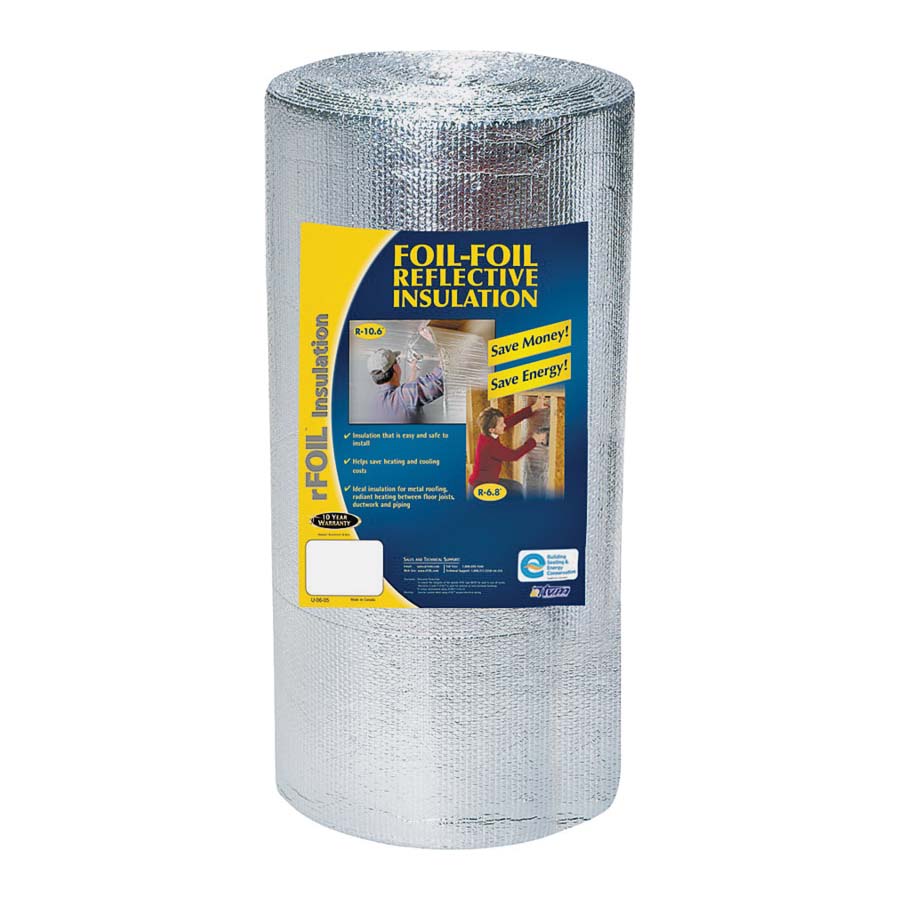 Mitex 2220-48-50 Construction Insulation, 50 ft L, 48 in W, Aluminum/Polyethylene