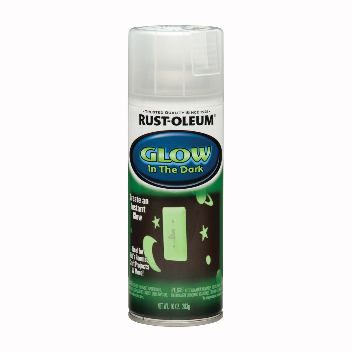RUST-OLEUM 267026 Glow-in-the-Dark Spray Paint, Glow in the Dark, 10 oz, Aerosol Can