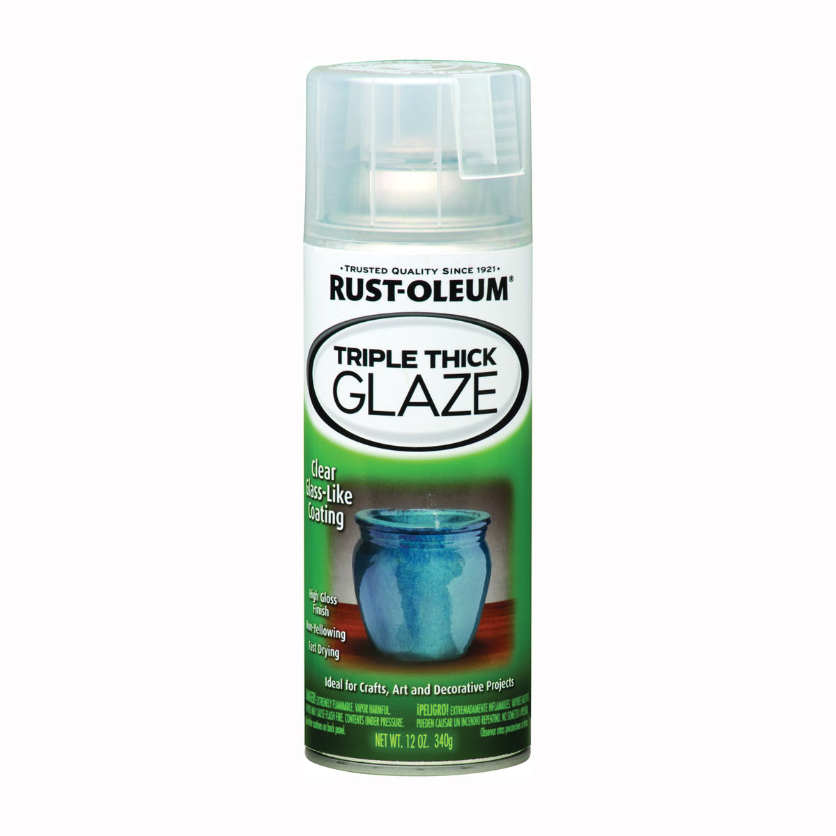 RUST-OLEUM 264985 Triple Thick Glaze Spray Paint, Baked-Glaze, Clear, 12 oz, Aerosol Can