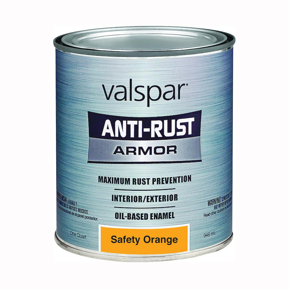 Valspar 21800 Series 044.0021837.005 Enamel, Gloss, Safety Orange, 1 qt, Can