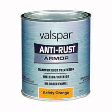 Load image into Gallery viewer, Valspar 21800 Series 044.0021837.005 Enamel, Gloss, Safety Orange, 1 qt, Can
