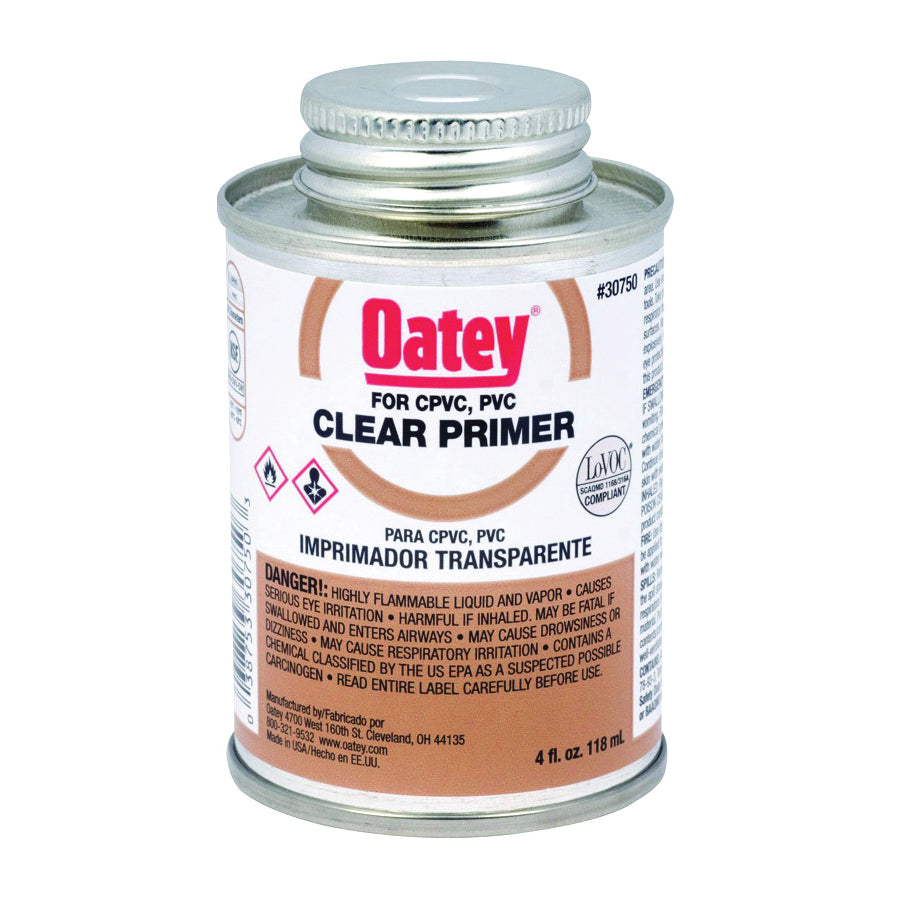 Oatey 30750 Primer, Liquid, Clear, 4 oz