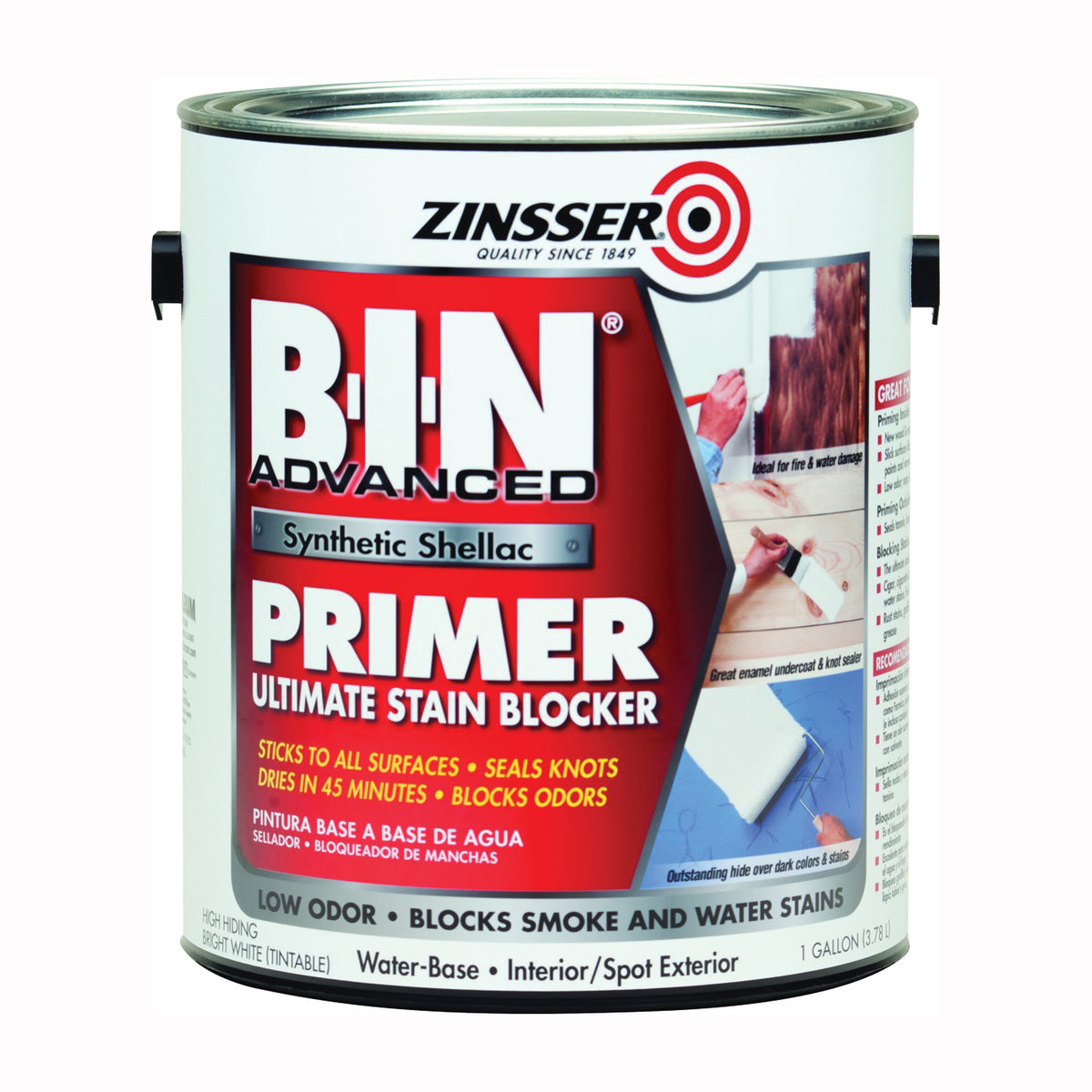 ZINSSER 270976 Primer, Flat, White, 1 gal, Can