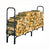 SHELTER SLRXL Extra Large Log Rack, 13 in W, 96 in D, 45 in H, Steel Base, Powder-Coated, Black