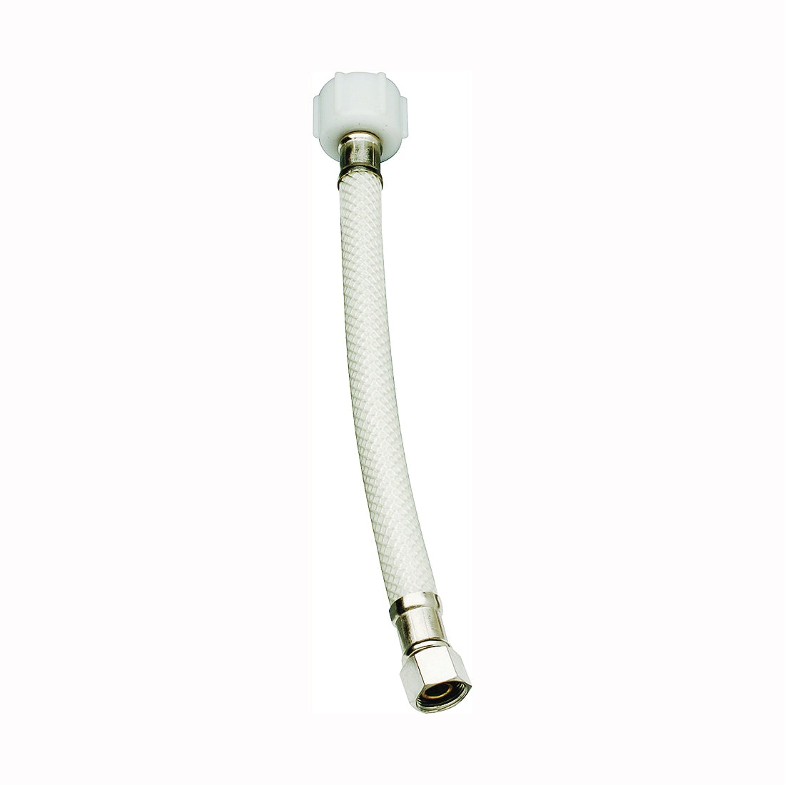 Plumb Pak EZ Series PP23871 Toilet Supply Tube, 3/8 in Inlet, Compression Inlet, 7/8 in Outlet, Ballcock Outlet, 12 in L