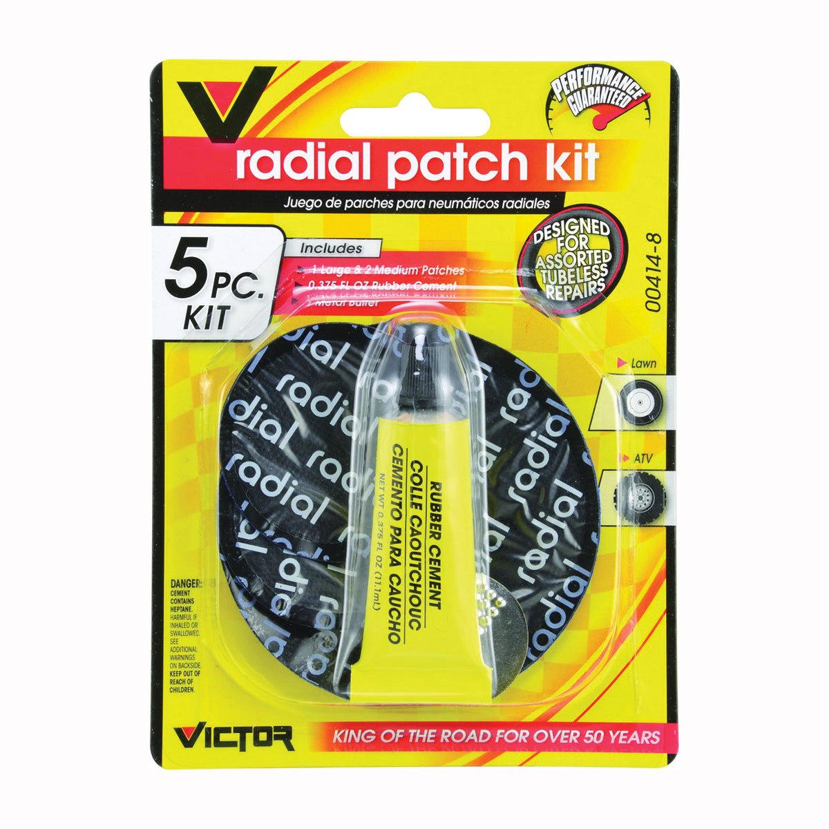 GENUINE VICTOR 22-5-00414-8 Tire Patch Kit, Metal/Rubber