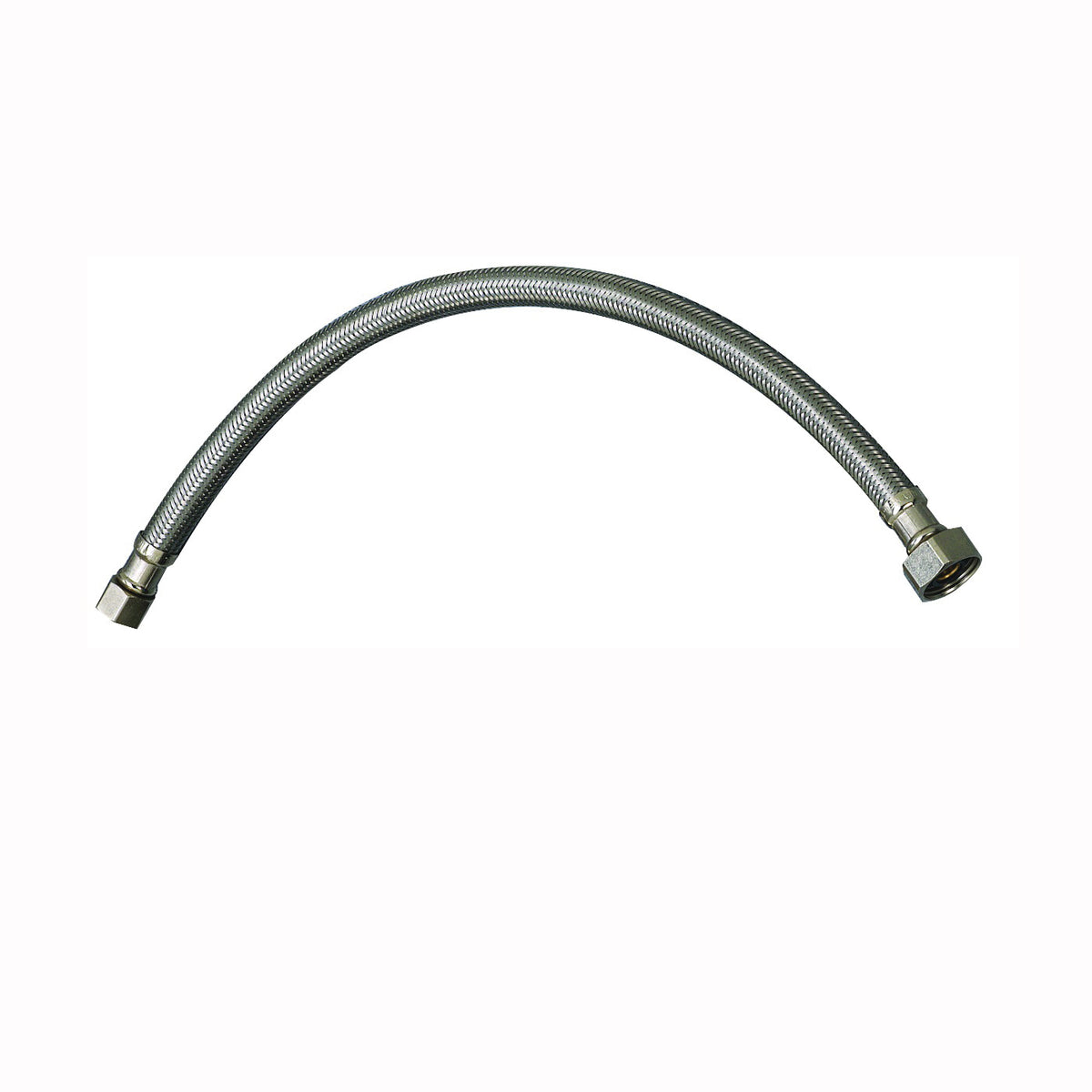 Plumb Pak EZ Series PP23802 Sink Supply Tube, 3/8 in Inlet, Compression Inlet, 1/2 in Outlet, FIP Outlet, 16 in L