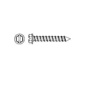 Western States Hardware 77979 Tapped Screw, Coarse Thread, Hex, Slotted Drive, Diamond Point, Zinc