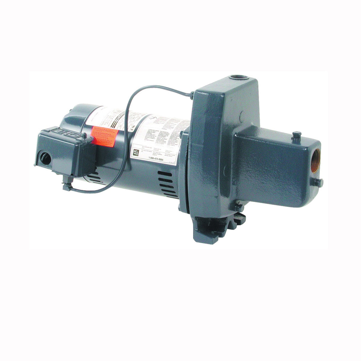 Sta-Rite FSNCH-L Jet Pump, 9.9/4.95 A, 115/230 V, 0.5 hp, 1-1/4 in Suction, 1 in Discharge Connection, Iron