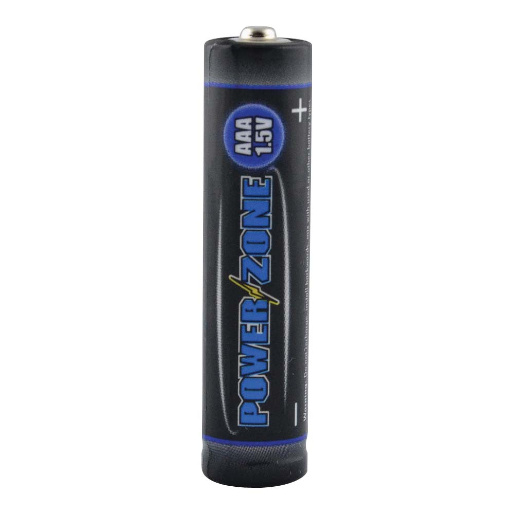 PowerZone LR03-8P-DB Battery, 1.5 V Battery, AAA Battery, Alkaline, Manganese Dioxide, Potassium Hydroxide and Zinc