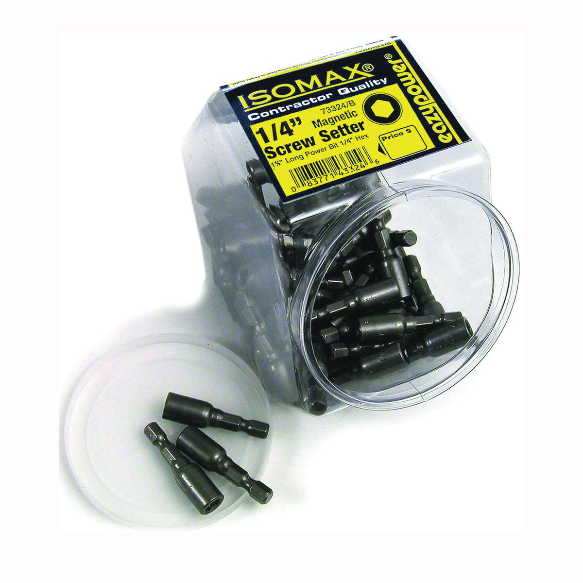 ISOMAX 00324 Nutsetter, 1/4 in Drive, 1-5/8 in L, 1/4 in L Shank, Hex Shank