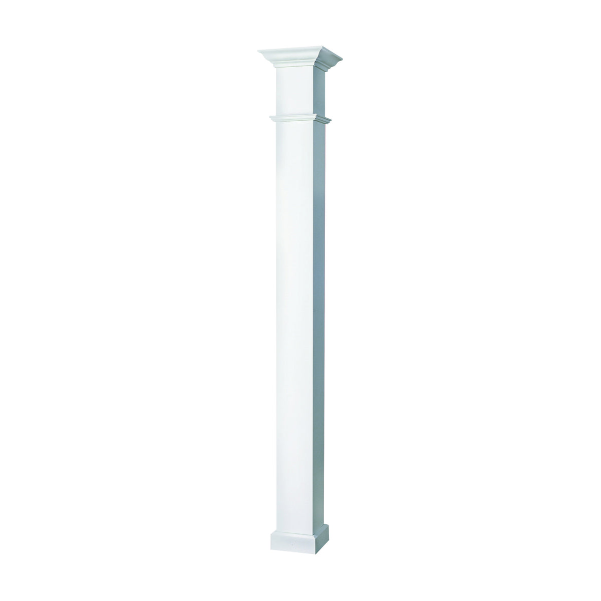 AFCO 800WC610 Column Post Set, 10 ft H, Square, Aluminum, White