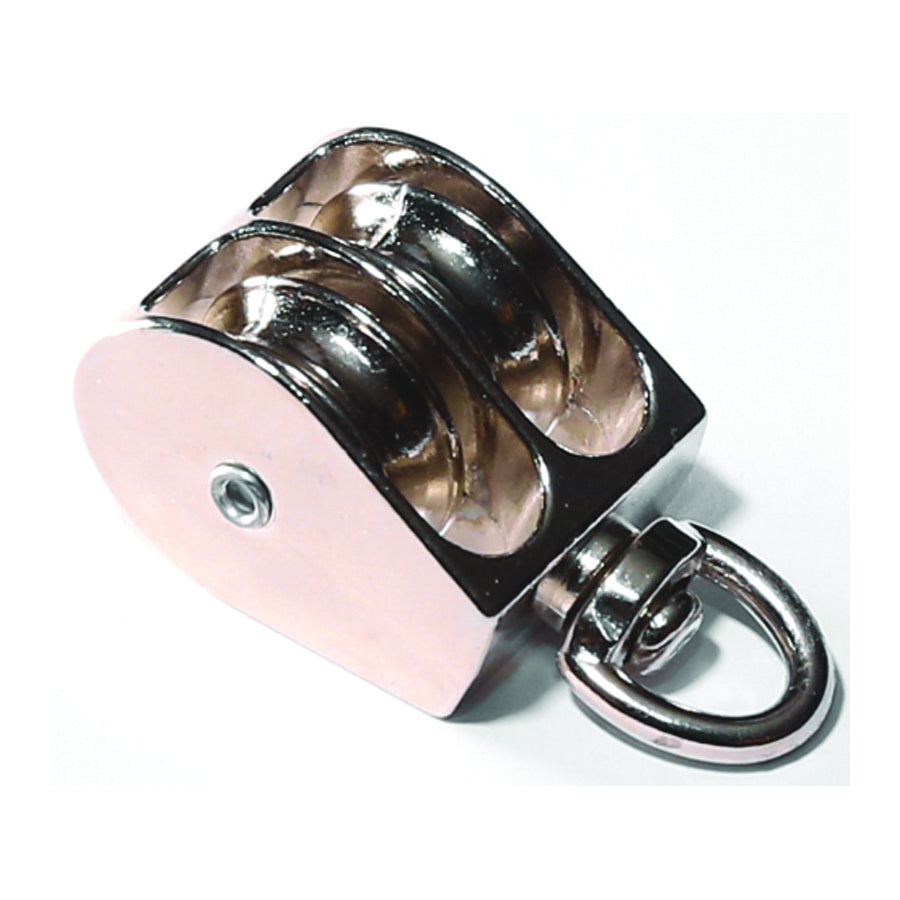 BARON 0178ZD-1-1/2 Rope Pulley, 5/16 in Rope, 1-1/2 in Sheave, Cadmium